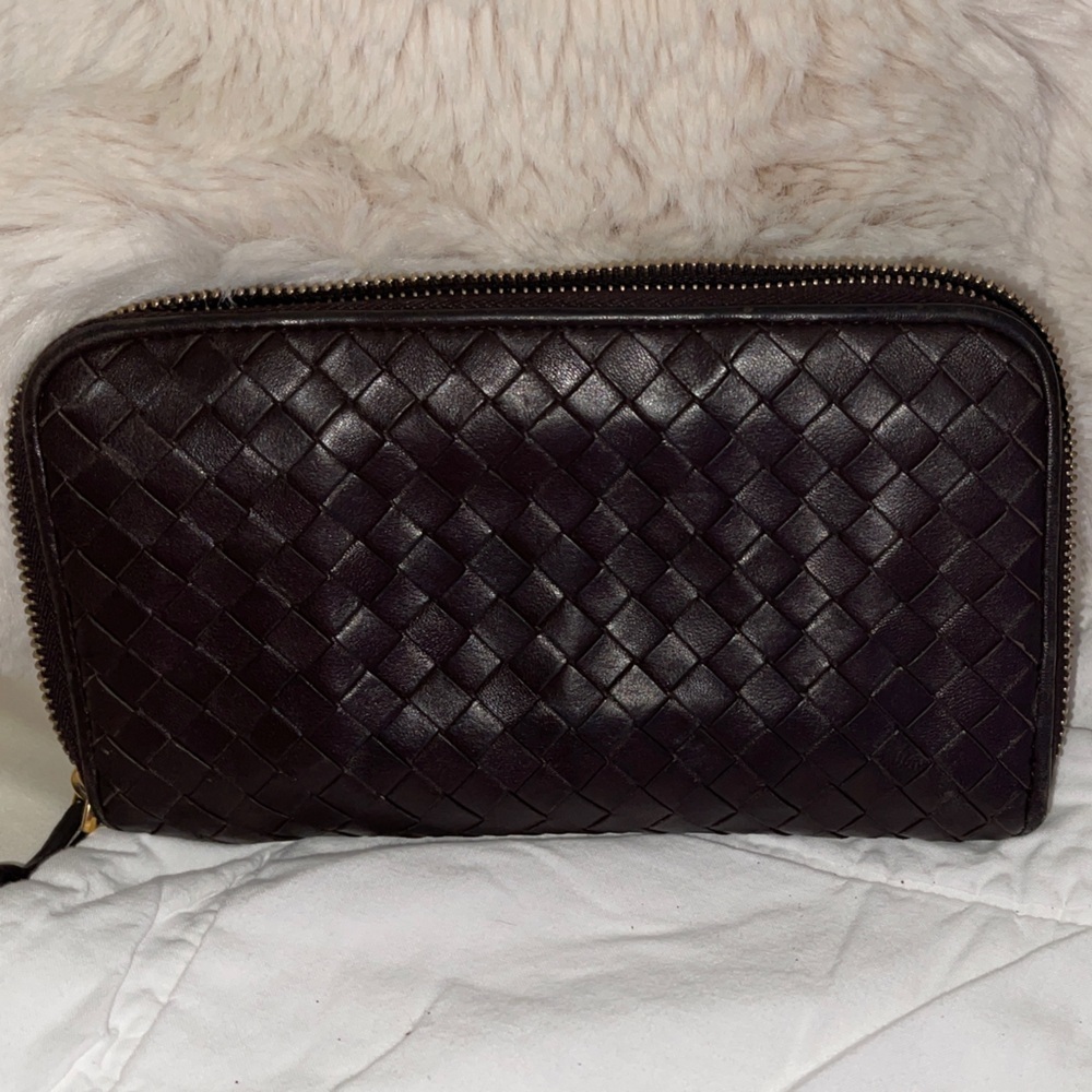Bottega Veneta Black Woven Leather Wallet Italian Leather Lux Bottega Veneta
